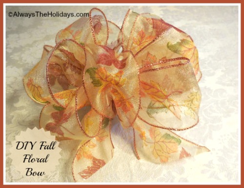 DIY Autumn Floral Bow