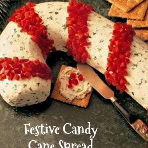 Festive candy cane spread