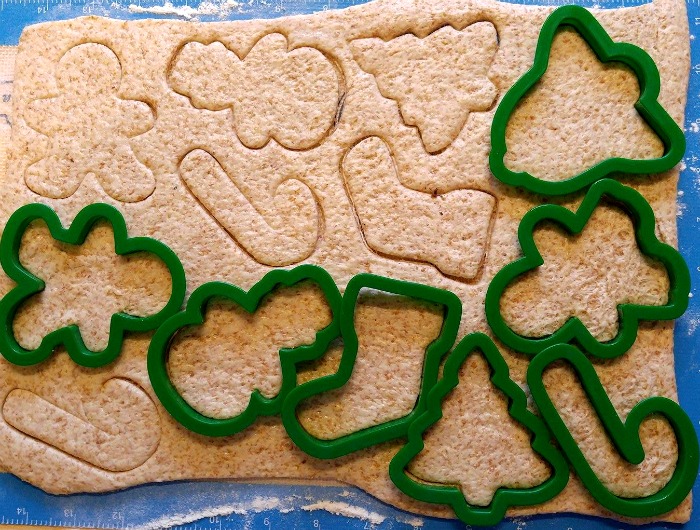 Cut your dough with cookie cutters.