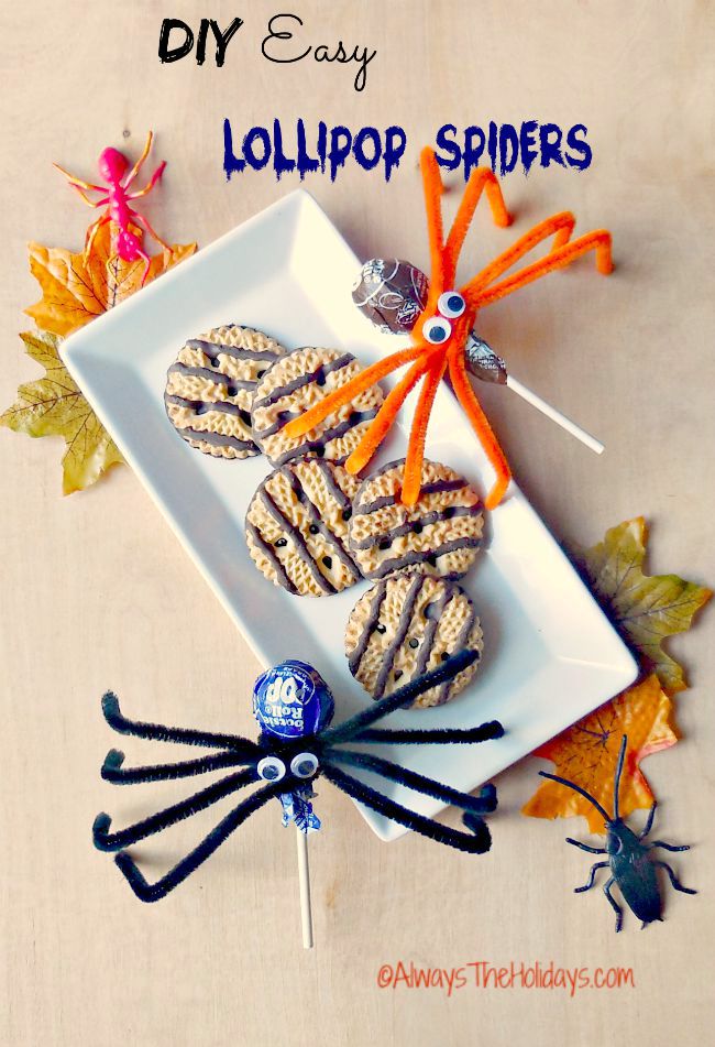 This easy DIY Tootsie Roll Lollipop Halloween Spider project will be so much fun for your little ones to make.