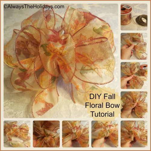 Autumn Floral Bow Tutorial