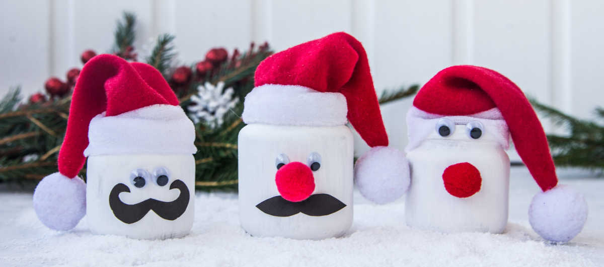 Santa jar decorations.