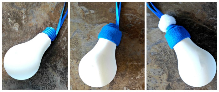 Making the snowman's hat