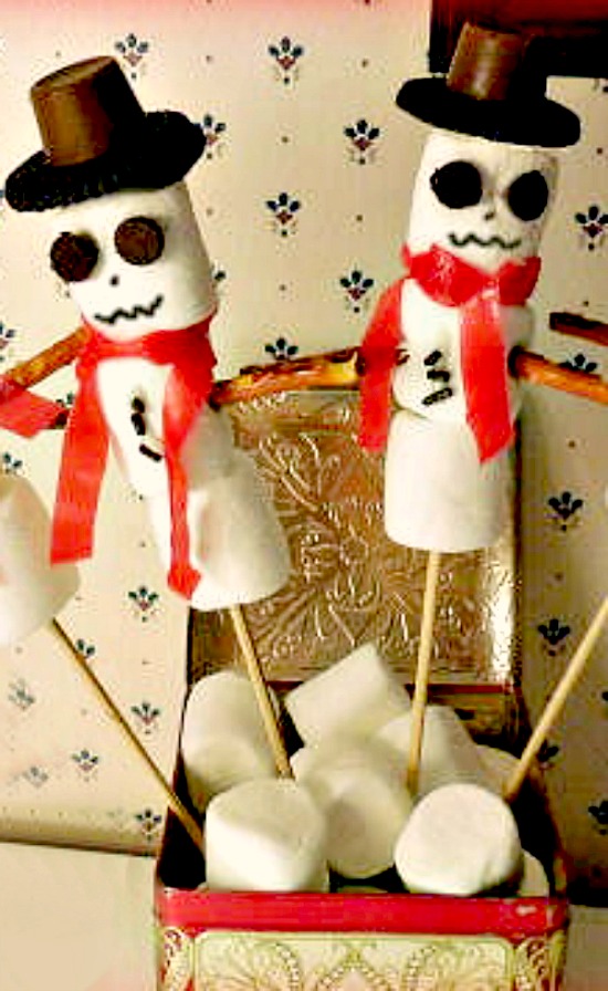 Diy Marshmallow snowmen