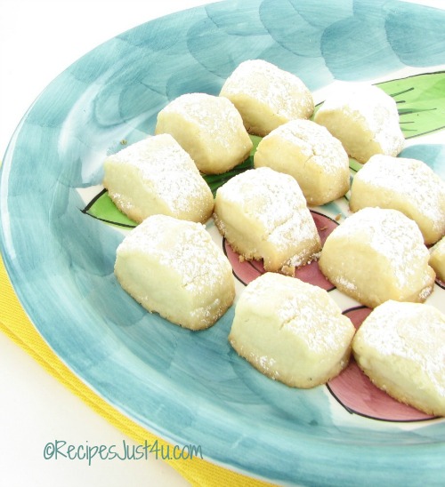 shortbread pillow cookies Melting moments shortbread pillow cookies