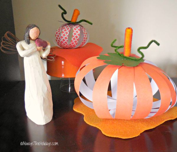 scrapbook paper pumpkins