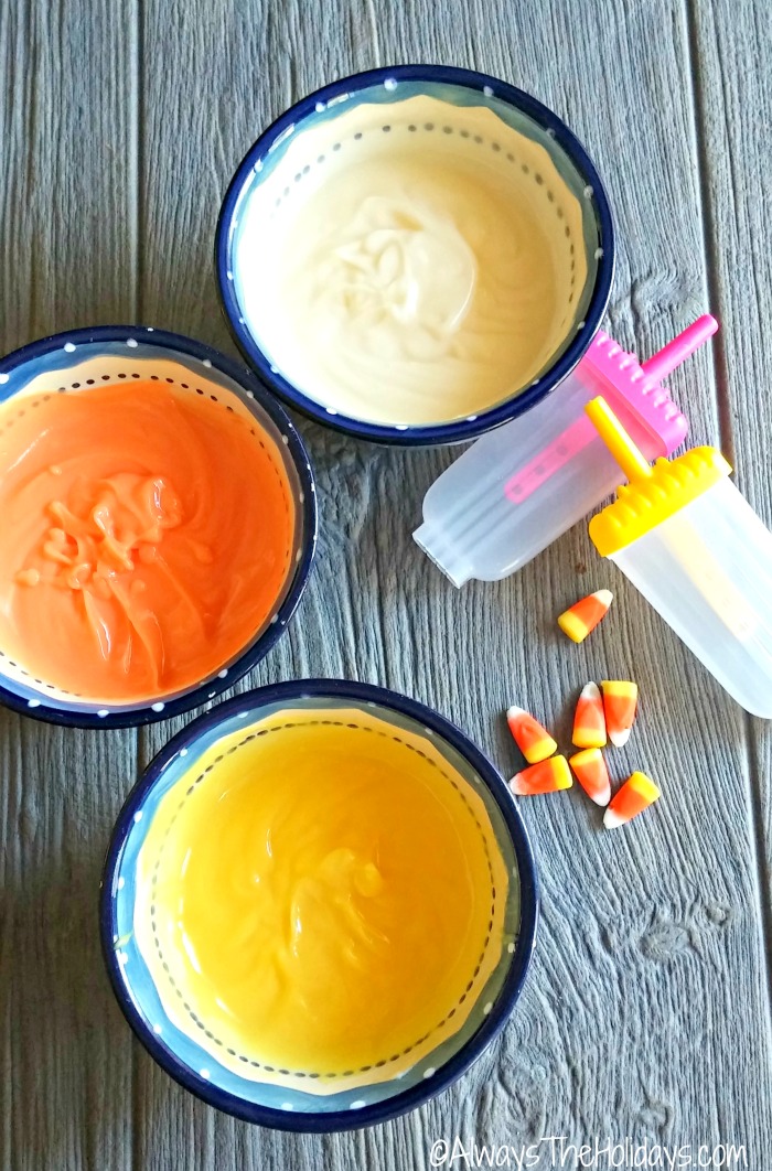 colored pudding.