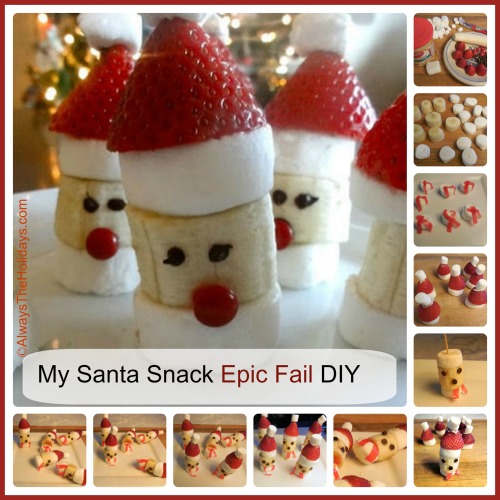 My Banana Marshmallow Santa hat EPIC FAIL DIY project.