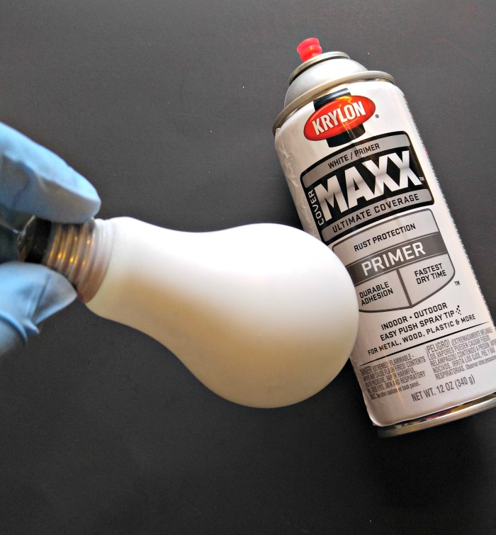 Spray the light bulb and let it dry