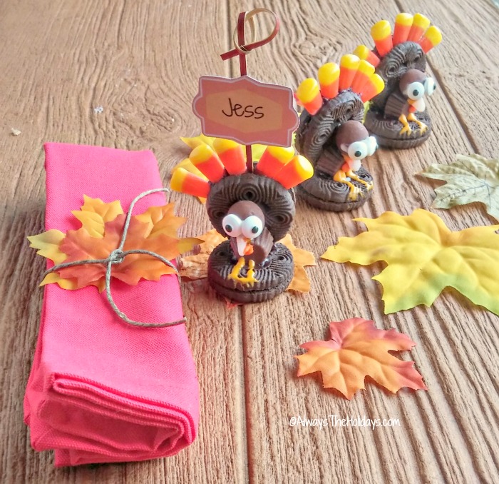 Oreo turkey cookie name card holders Oreo Turkey Cookie Place card Holder