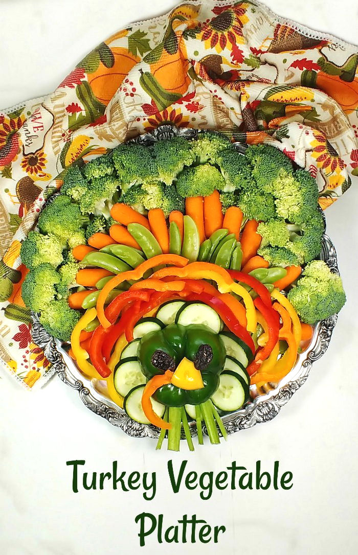 Turkey made out of vegetables Vegetable turkey platter