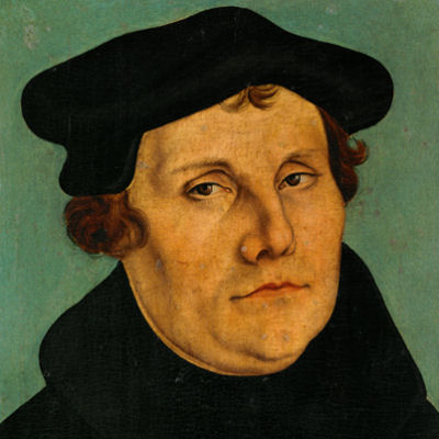 An early painting of Martin Luther.
