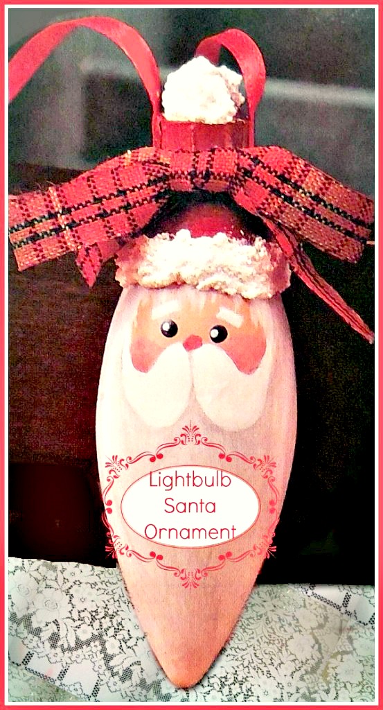 This adorable lightbulb Santa ornament is easy to make and will look great on your Christmas tree - alwaystheholidays.com