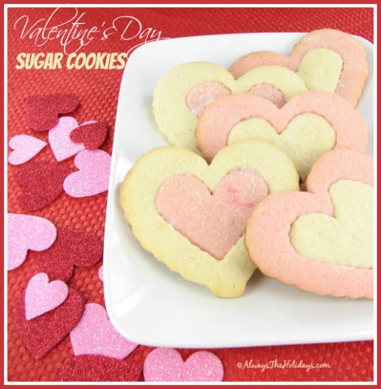 Valentine's Day Heart Sugar Cookies