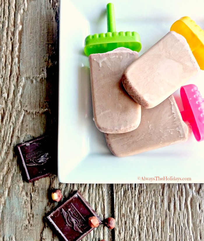 Paleo nutella Pudding pops