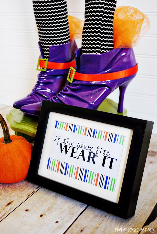 Witch feet Halloween centerpiece
