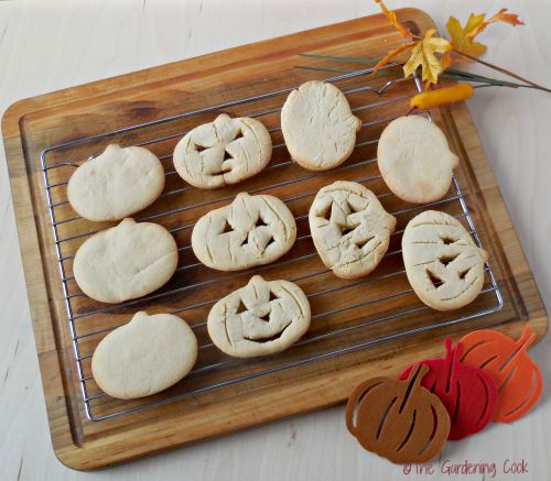pumpkin cookies on a cutting board Pumpkin cookies on a cutting board