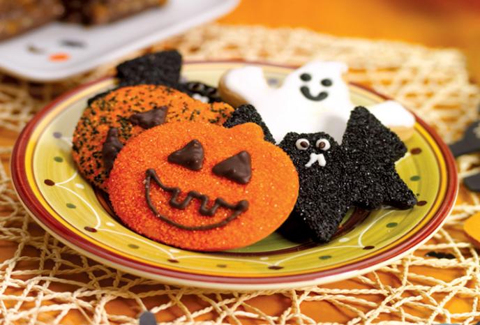 Decorated Halloween cookies