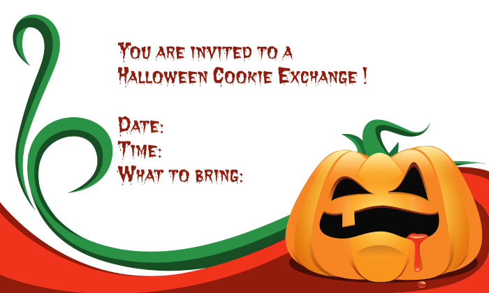 halloween invite Halloween invite to a cookie exchange