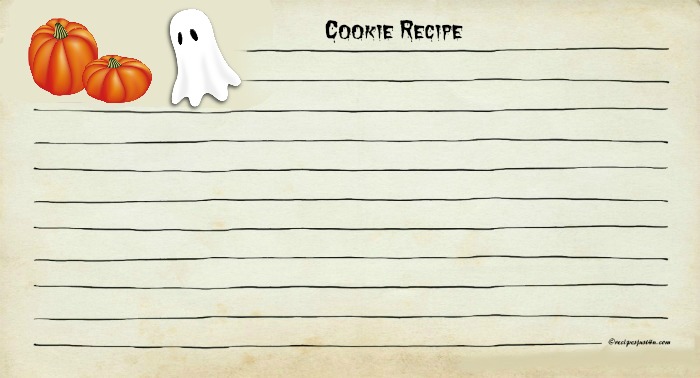 Halloween recipe card Halloween Recipe card