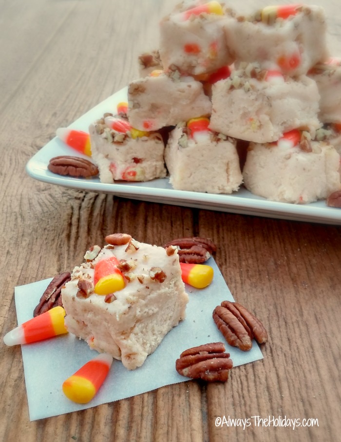 candy corn pecan fudge