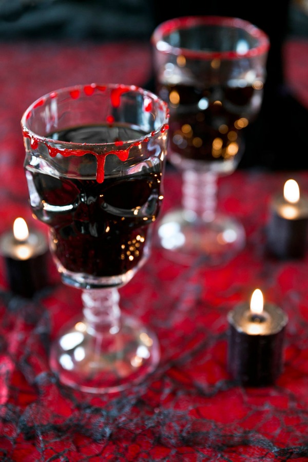 spooky skull cocktail