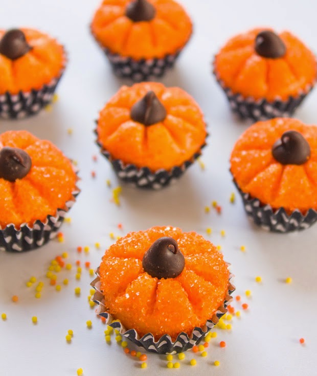 Pumpkin Shaped Chocolate Truffles