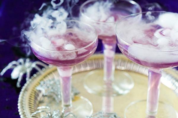 Witch's brew purple cocktail