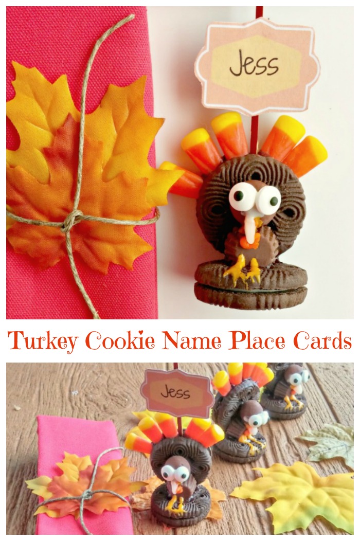 Turkey cookie place card holders These Thanksgiving turkey cookie place card holders are as much fun to make as they are to eat.