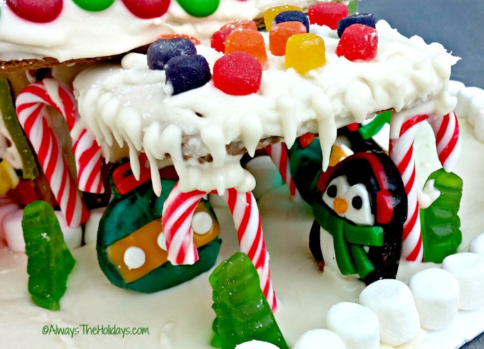 decorated lean to of a Gingerbread house Lean to