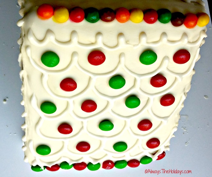 decorated roof of a Gingerbread house roof of gingerbread house
