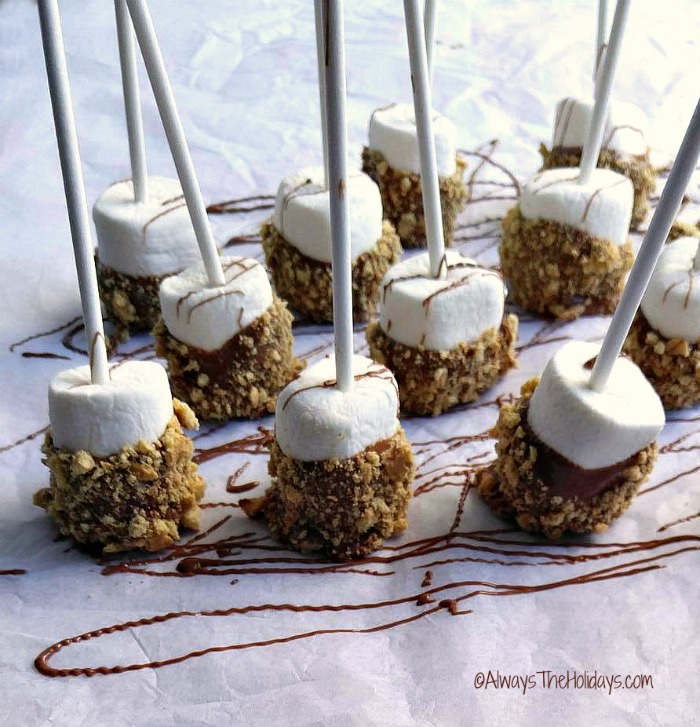 Indoor s'mores close up