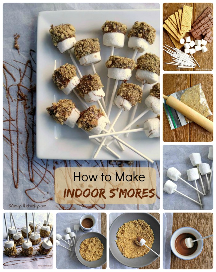 Making indoor s'mores is super easy and the kids will love them! alwaystheholidays.com