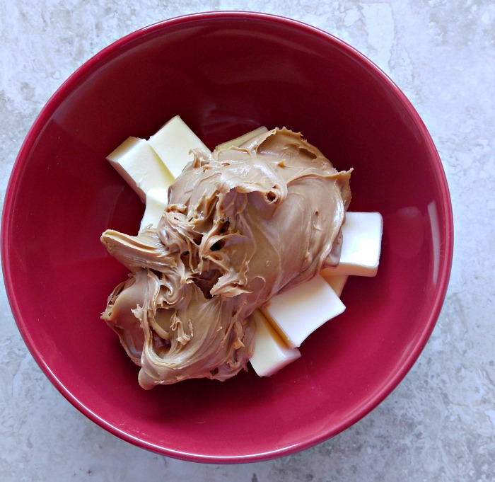 combine the butter and peanut butter