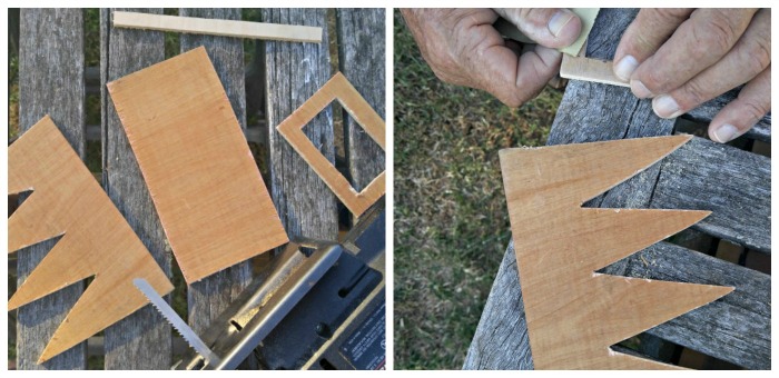 Sand the cut patterns