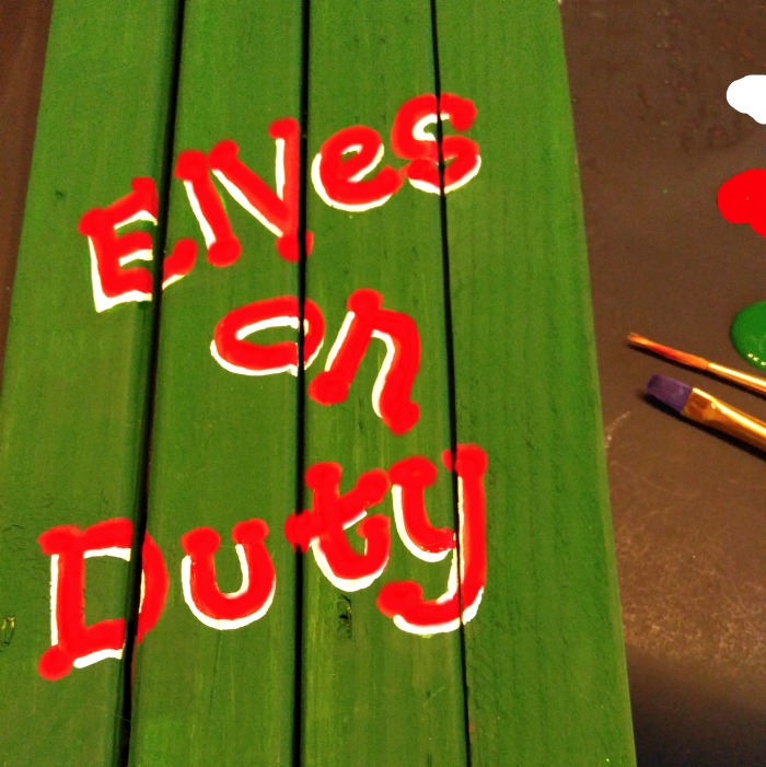 Paint the design in red and white with a drop shadow effect.