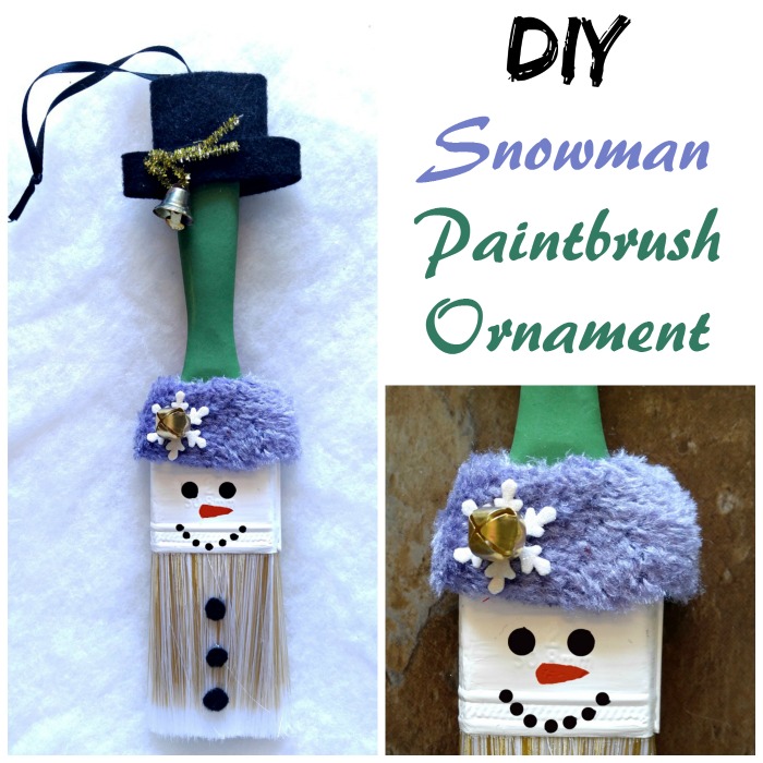 Snowman Paintbrush Ornament