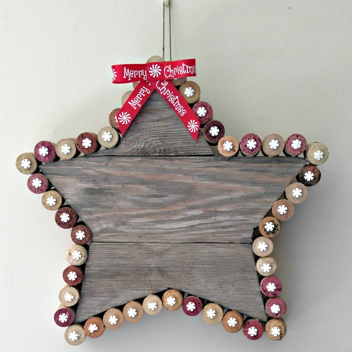 Rustic cork Christmas Star