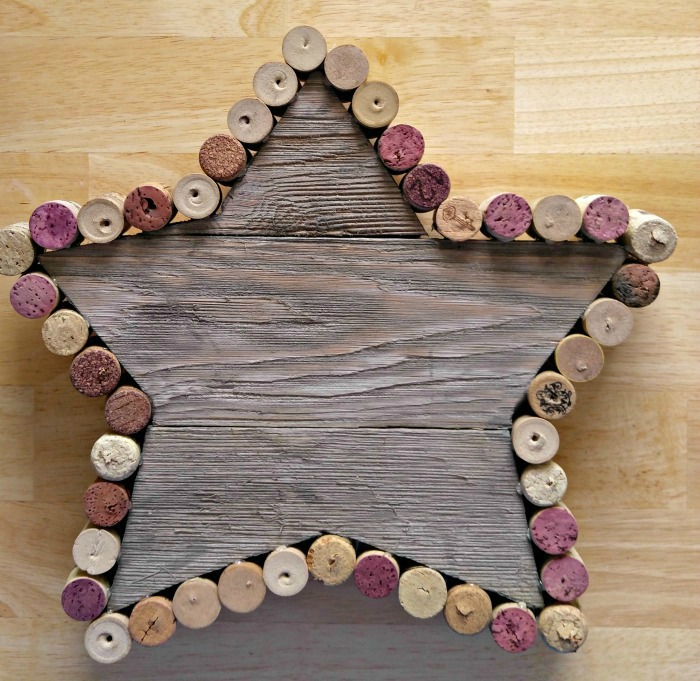 Add corks all around the star shape