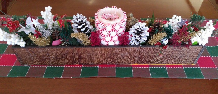 Finished DIY Christmas Centerpiece