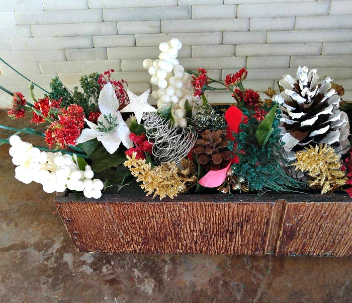 Greenery arrangement for the DIY Christmas Centerpiece