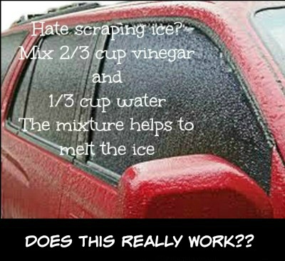 Vinegar Water Ice melter