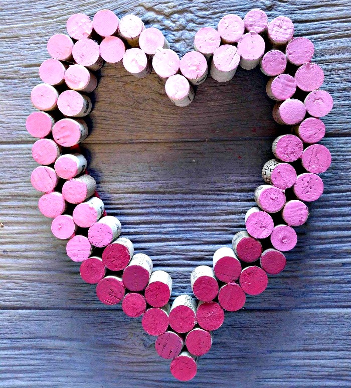 Paint the top of the corks in red and pink