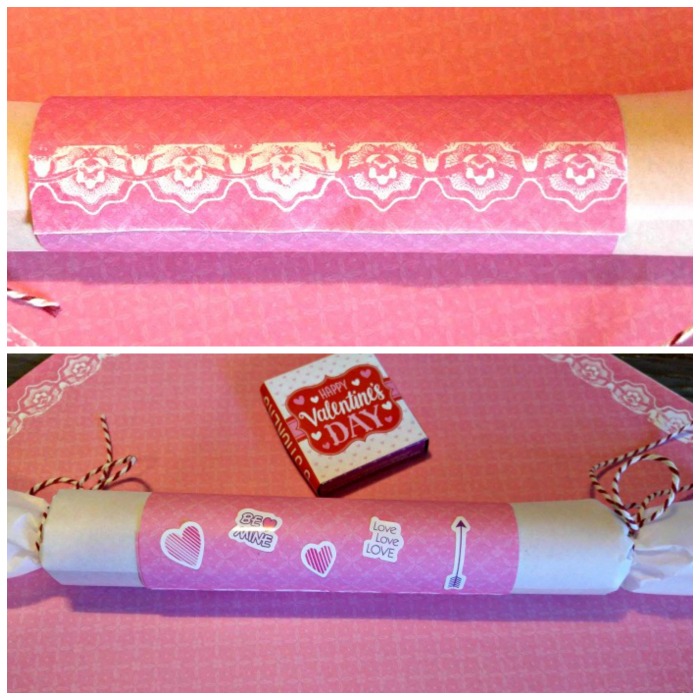 Cover the perforated line with scrap book paper and attach stickers to decorate it.
