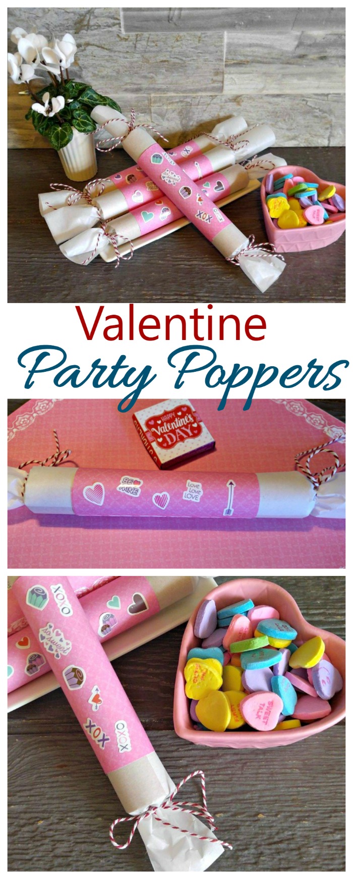 These Valentine Party Poppers are as much fun to make as they are to pop. Your kids will love to help with this easy project.
