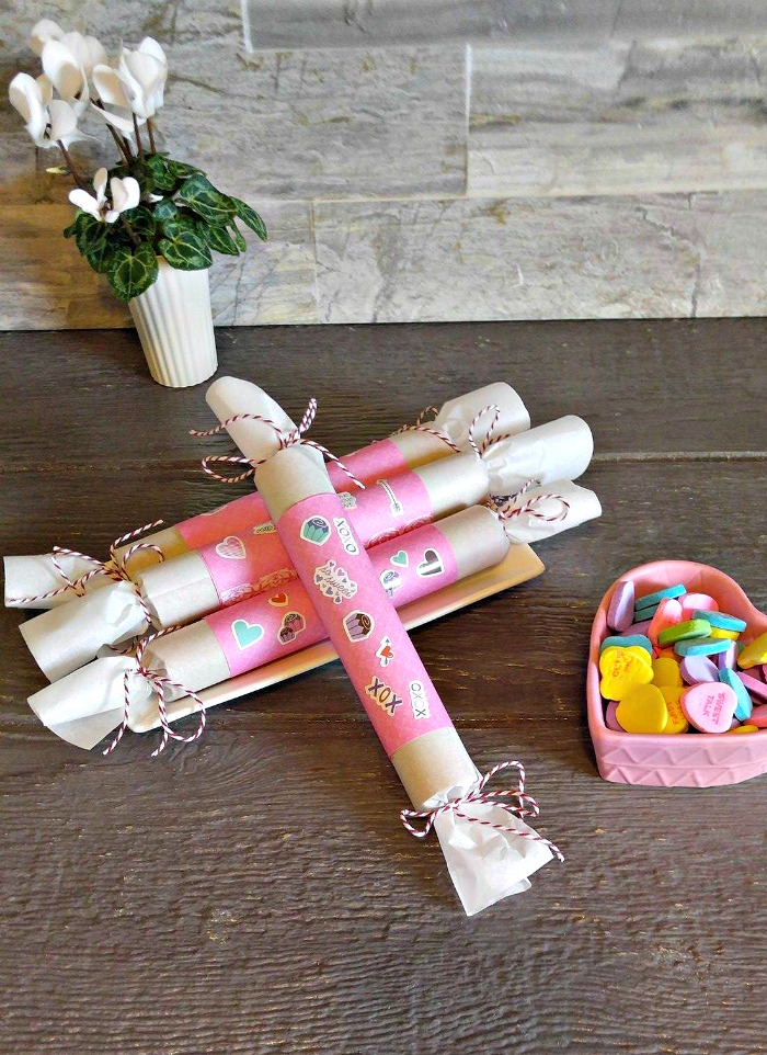 These Valentine Party Poppers are as much fun to make as they are to pop. Your kids will love to help with this easy project.
