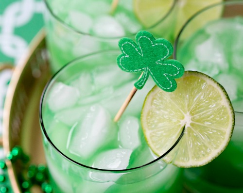 St Patrick's Day Shamrock sour from pizzazzeria.com