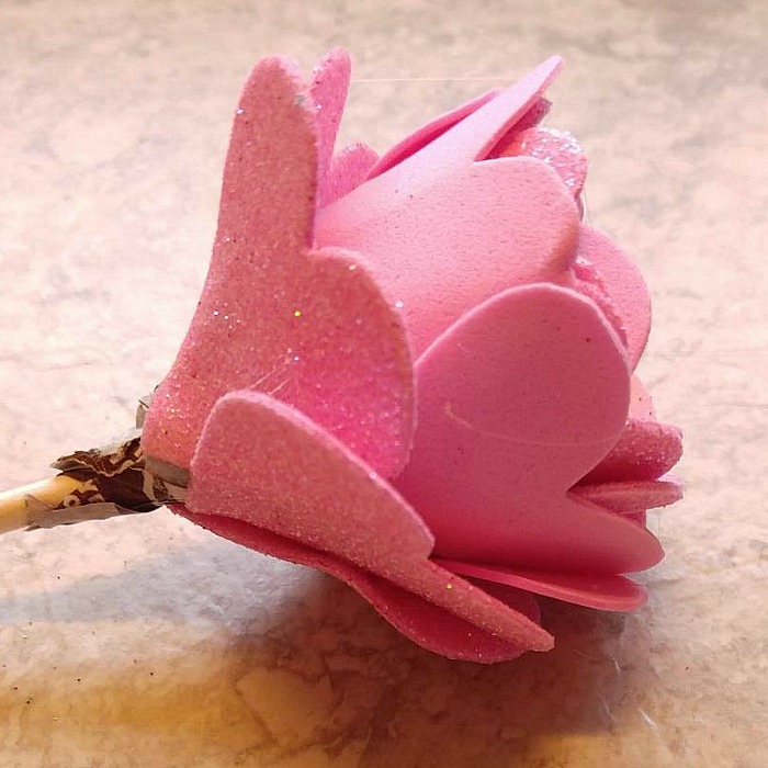 pink lollipop flower Open petal Tootsie Pop Flower Valentine