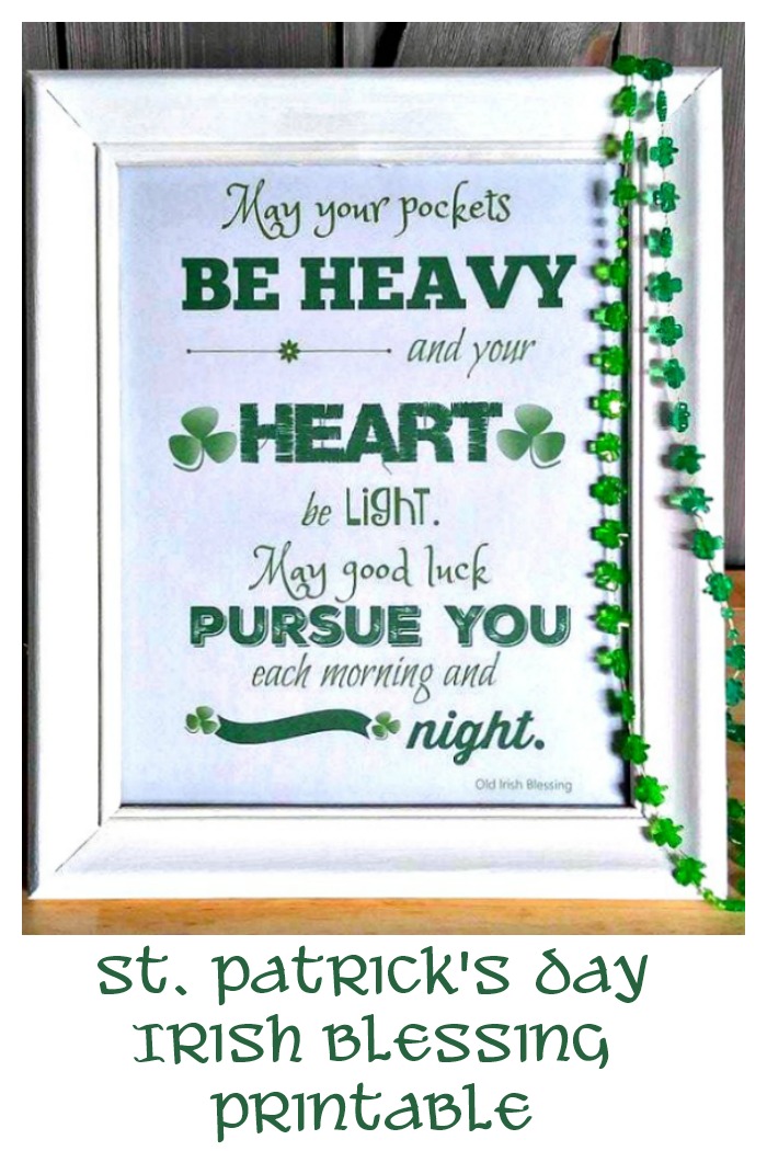 framed Irish blessing Old Irish Blessing Printable