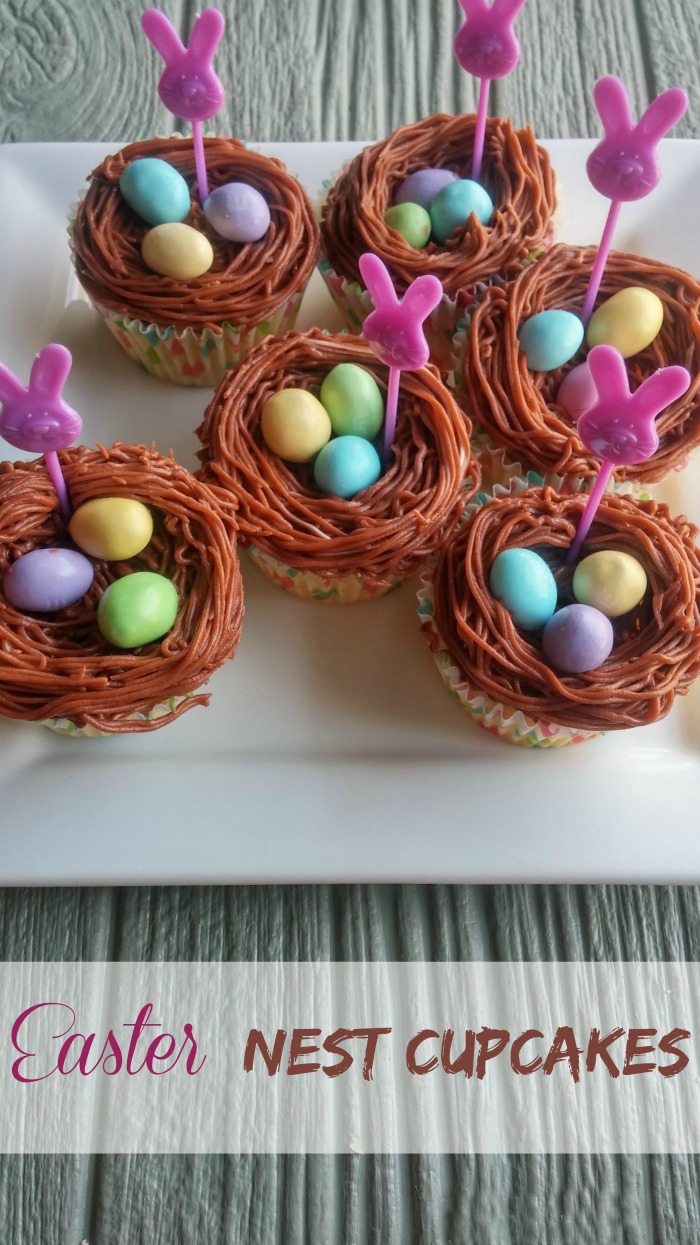 These Easter Nest Cupcakes are fun to make and will be the hit of your Easter Dessert Table